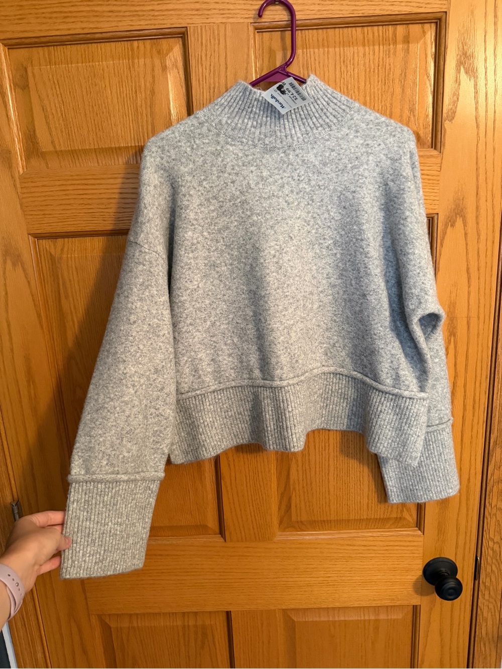 Marshalls Women's Heather Gray Mock Neck Sweater